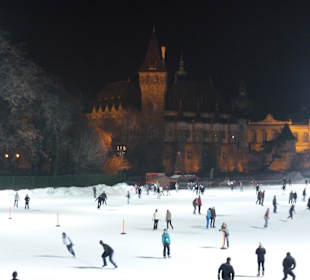 Zamek Vajda Hunyad i lodowisko