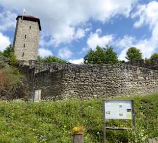 Burgturm mit Mauern