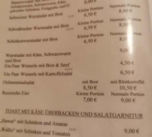 Speisekarte