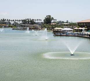 Der große See mit Fontainen