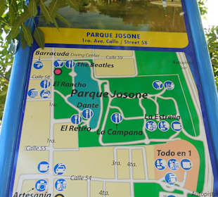 Straßenschild mit Hinweis auf Park