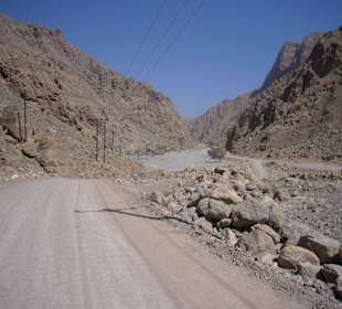 in den Berg- Schluchten des Omans