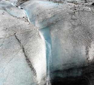 Ghiacciaio Myrdal crepaccio