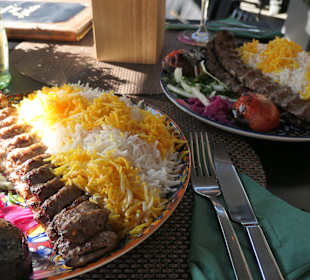 Persische Lammhackfleischspieße vom Rest. Shiraz