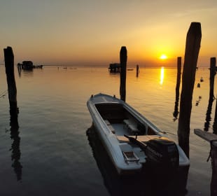 Sonnenuntergang in der Lagune von Venedig
