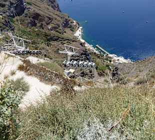 Miasto Fira z kolejką liniową