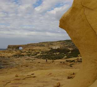 "Versteinerte Welle" am Azur Window