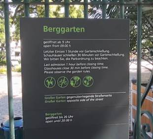 Eingang - Berggarten