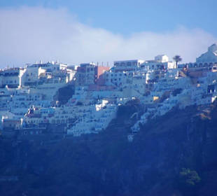 Santorin selbst im Bild Landschaft, Stadt