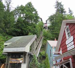 Schrägaufzug, bei und leider außer Betrieb