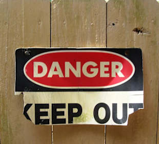 Solche Schilder sieht man öfters in den Everglades