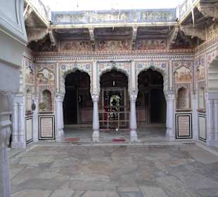 Alte verzierte Häuser in Mandawa