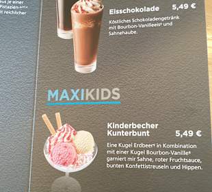 Dessertkarte
