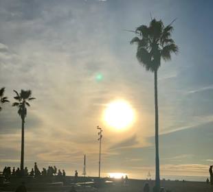 Am Santa Monica Peer Sonnenuntergang