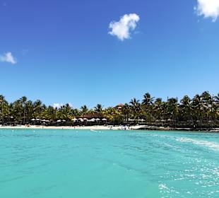 Blick vom Boot zur Anlage
