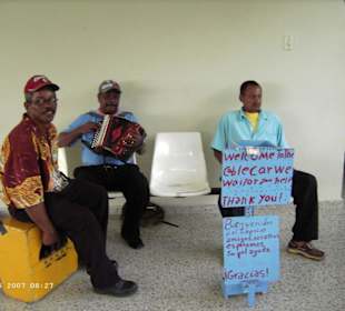 Let's Reggae-Musik vor der Abfahrt