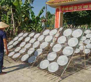 Reisfladenproduktion