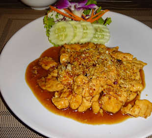 Fried chicken with garlic