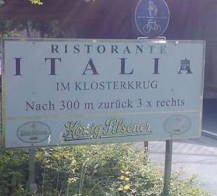 Hinweis auf das Restaurant!