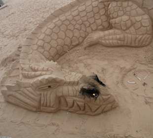 Sandkunst-Drachen