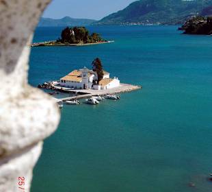 Blick zu Kanoni und Mäuseinsel 