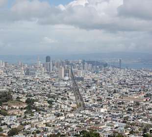 Aussicht von Twin Peaks auf San Francisco