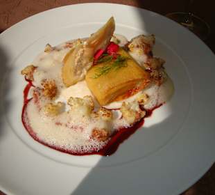 Hauptgang : Saibling in Knusperteig