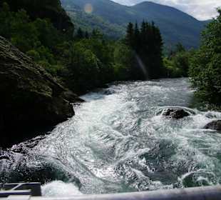 Viel Wasser an der Strecke