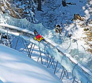 Lenzerheide Rodelbahn Pradaschier auch im Winter