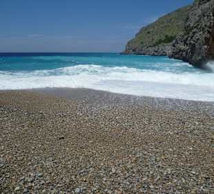 La Calobra Badestrand, leider unruhiges Meer!