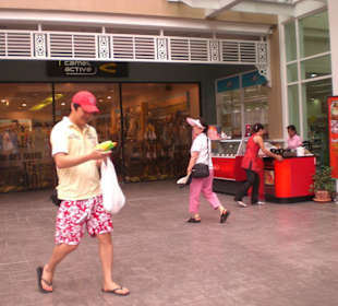 Übergang vom offenen in den überdachten Teil