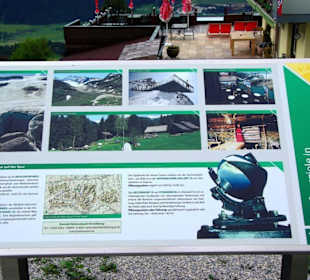 Infotafeln der Gegend, Landschaft, Berge