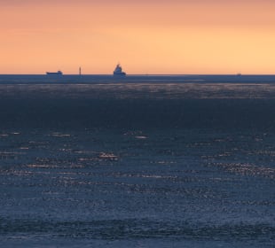 Sonnenuntergang über dem Wattenmeer