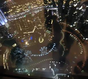 Blick vom Burj Khalifa auf die Fontänen