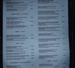 Restauracja Biała Róża Menu