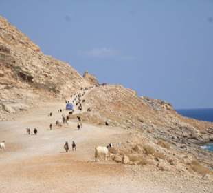 "Straße" zum Strand von Gramvoussa