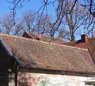 Nebengebäude Aufbau am Eingang