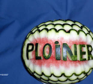 Wassermelone geschnitzt