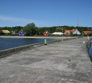 Blick auf Nida vom Hafen aus