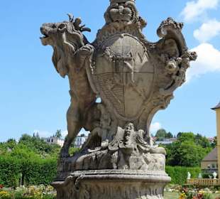 Am Aufgang zur Schlosstreppe