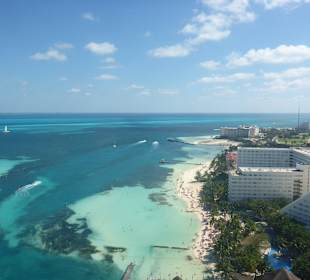 Widok na Cancun z wieży widokowej
