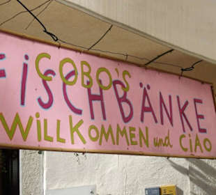 Das "Firmenschild" der Fischbänke