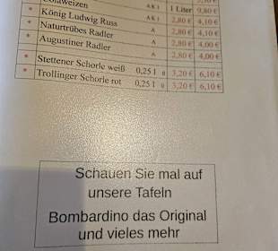 Speisekarte Stand: 08/2025