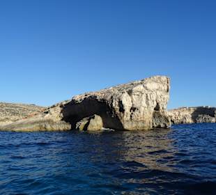 Mit dem Speeedboot vor Comino