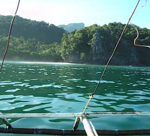 Ausblick auf einen schönen Strand im Naturpark