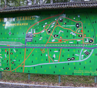 Wegeplan Wolfsschanze am Eingang