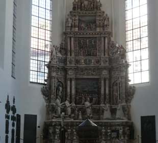 Alabaster-Epitaph in der ev. Kirche St. Moriz