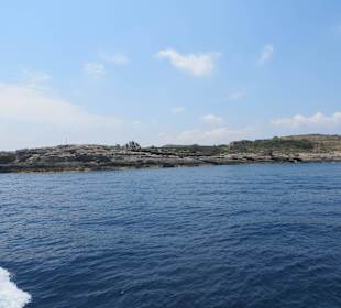 Der Wasserweg mit dem Comino Boot zur blauen Lagune