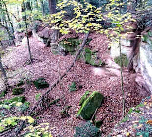 Hier geht es gut abwärts am Vestner Turm