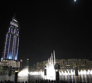Lichtershow beim Burj Khalifa
